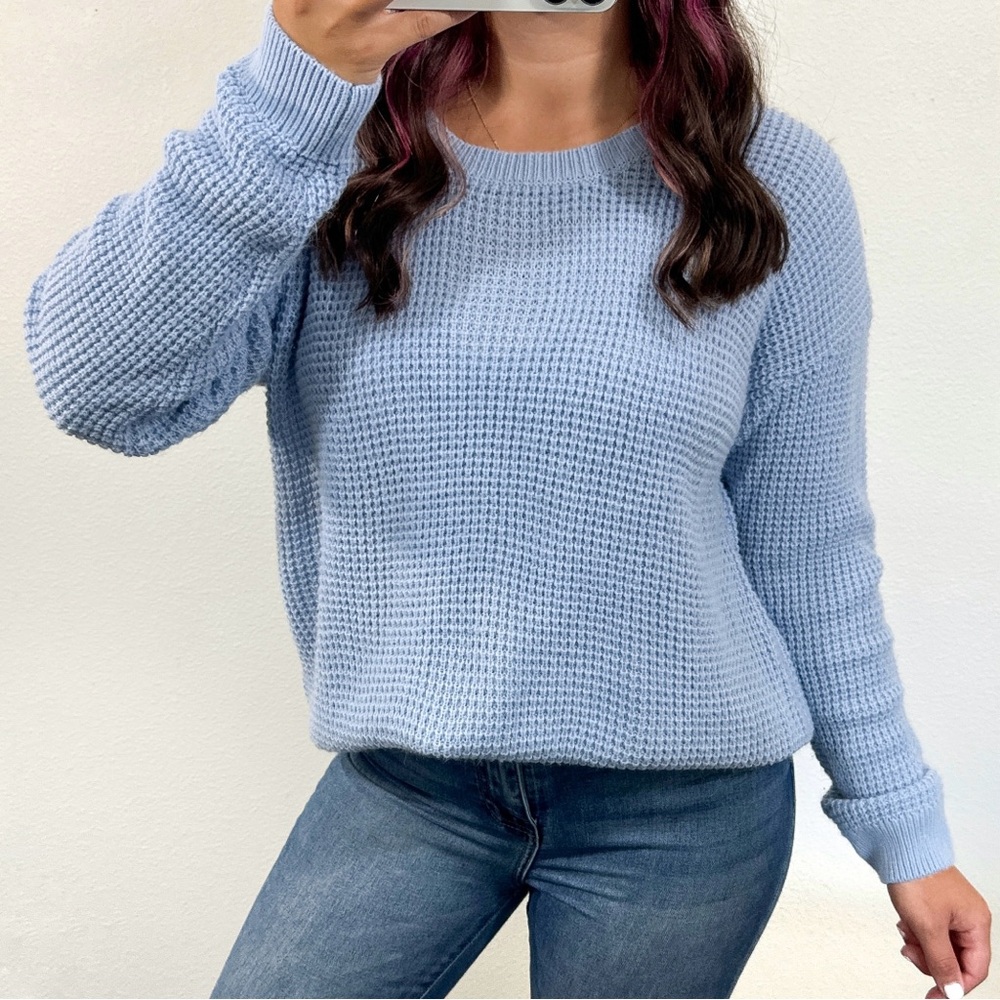 Light blue knit sweater